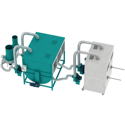 Линия №12 Производство и смешивание наполнителя с системой набивки
